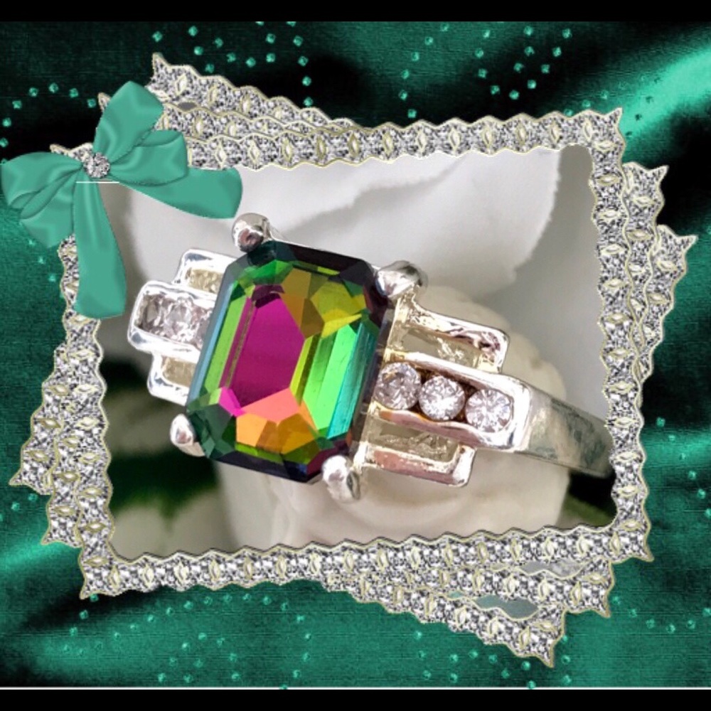 πΊπ΄πΊ NWOT: NATURAL MYSTIC RAINBOW RING πΊπ΄πΊ - Picture 3 of 3